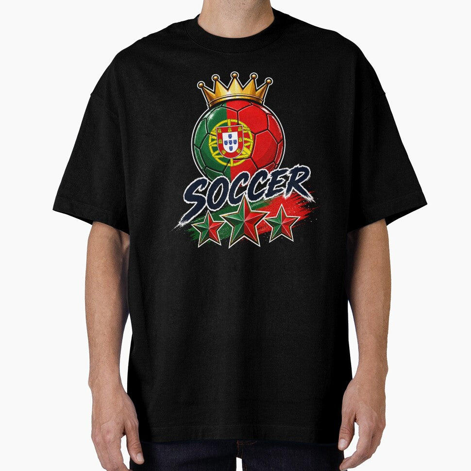 Portugal Flag Crowned Soccer Ball by QuiteOrbit