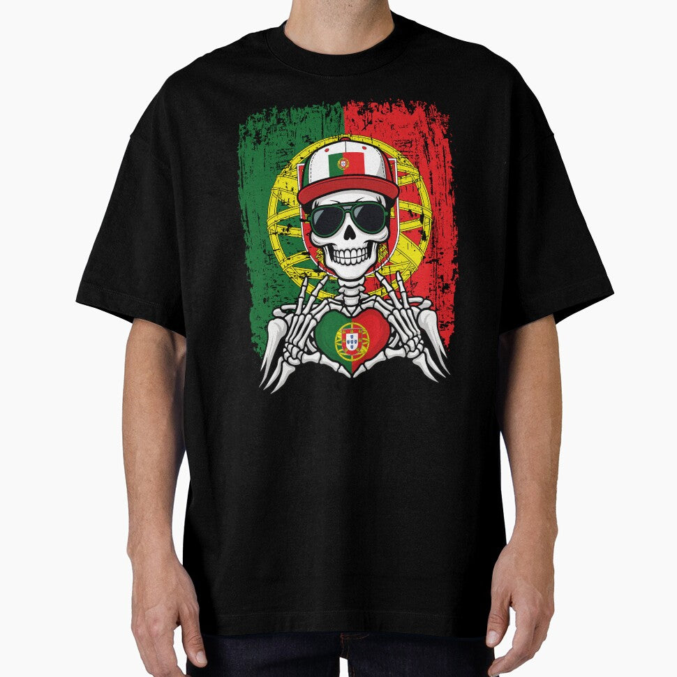 Portuguese Pride Skeleton Art Tee by Colorful Designs