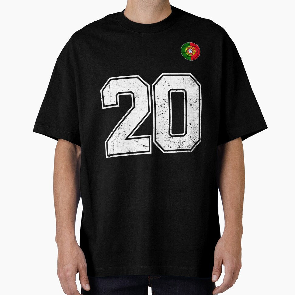 Portugal Soccer Number 20 Vintage Sports Fan by OliviaHayesArt