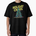 Holiday Chaos Distressed Christmas Tree Neon Grunge Humor by chattsuede
