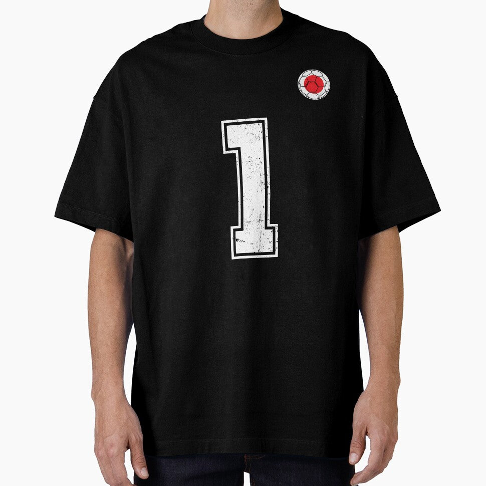 Japan Soccer Number 1 Vintage Sports Fan by LiviuGligoros