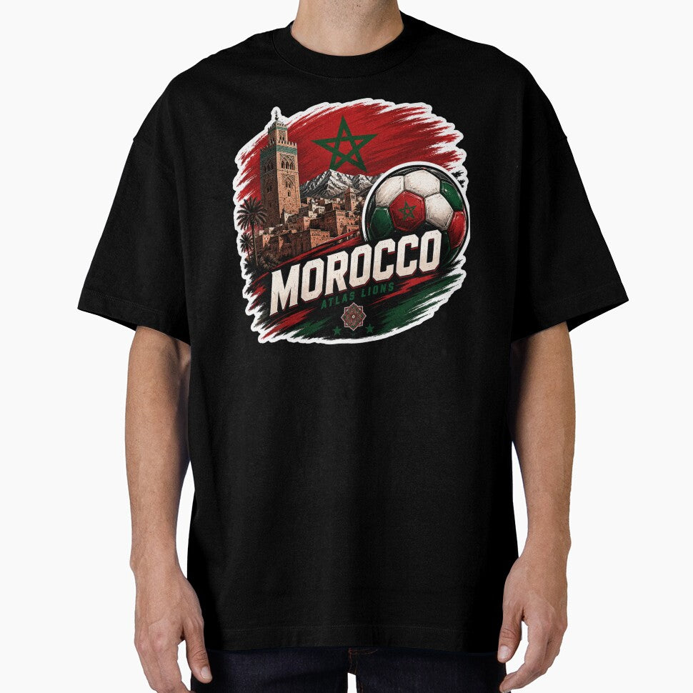 Morocco Football Sticker for Fans Who Feel the Passion of the Game | Soccer Aesthetic Design by shlepyart