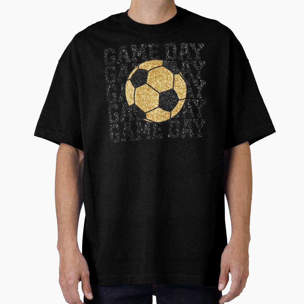 Game Day Gold Glitter Soccer Ball by hobbybox