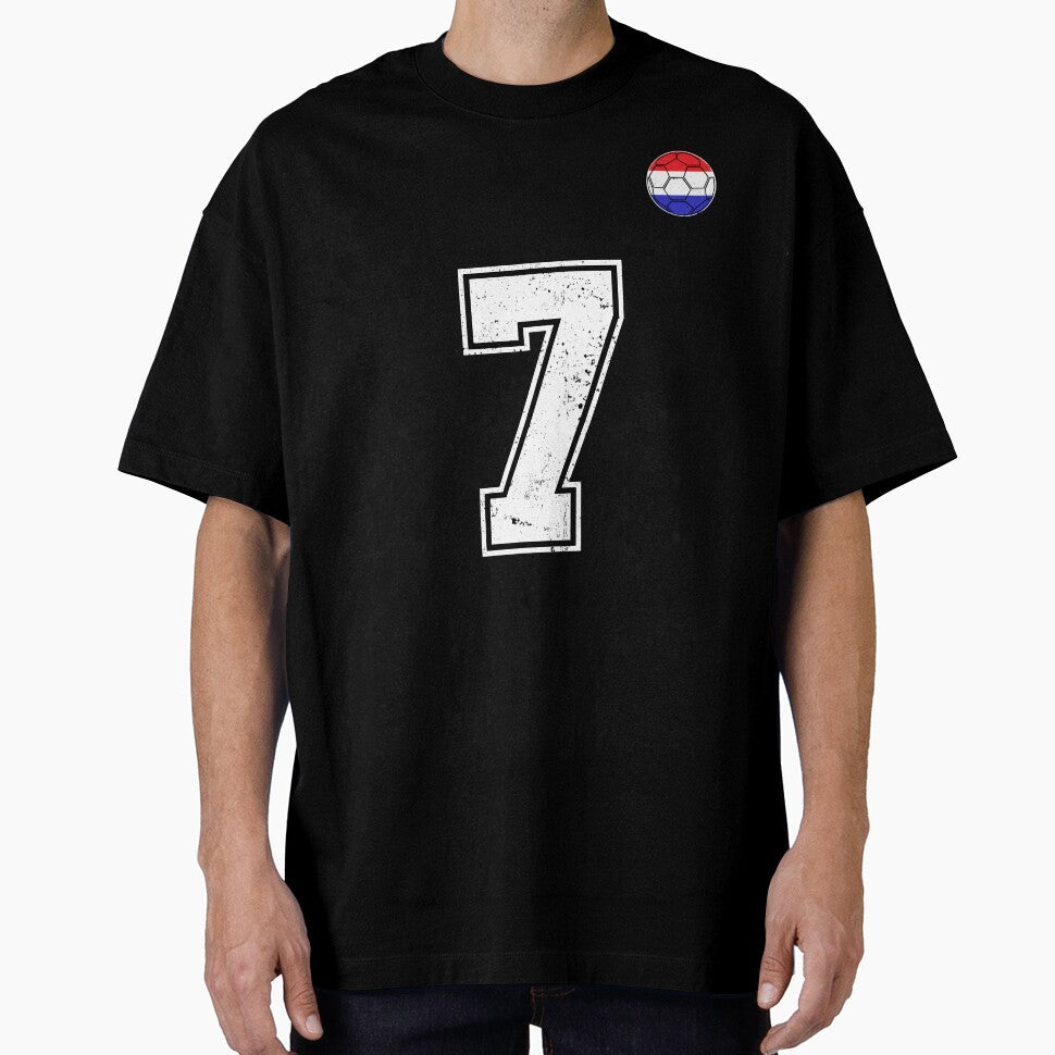 Netherlands Soccer Number 7 Vintage Sports Fan by LiviuGligoros