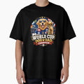 World Cup Dog Dad Champion Golden Retriever Kawaii Soccer T-Shirt by Ashley critters