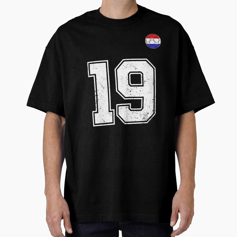 Netherlands Soccer Number 19 Vintage Sports Fan by LiviuGligoros