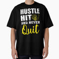 Funny Ice Hockey Player Hustle Hit And Never Quit Gift by tomtomd