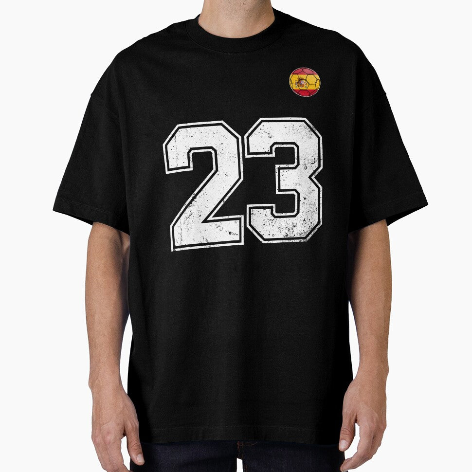 Spain Soccer Number 23 Vintage Sports Fan by KristenosNehk
