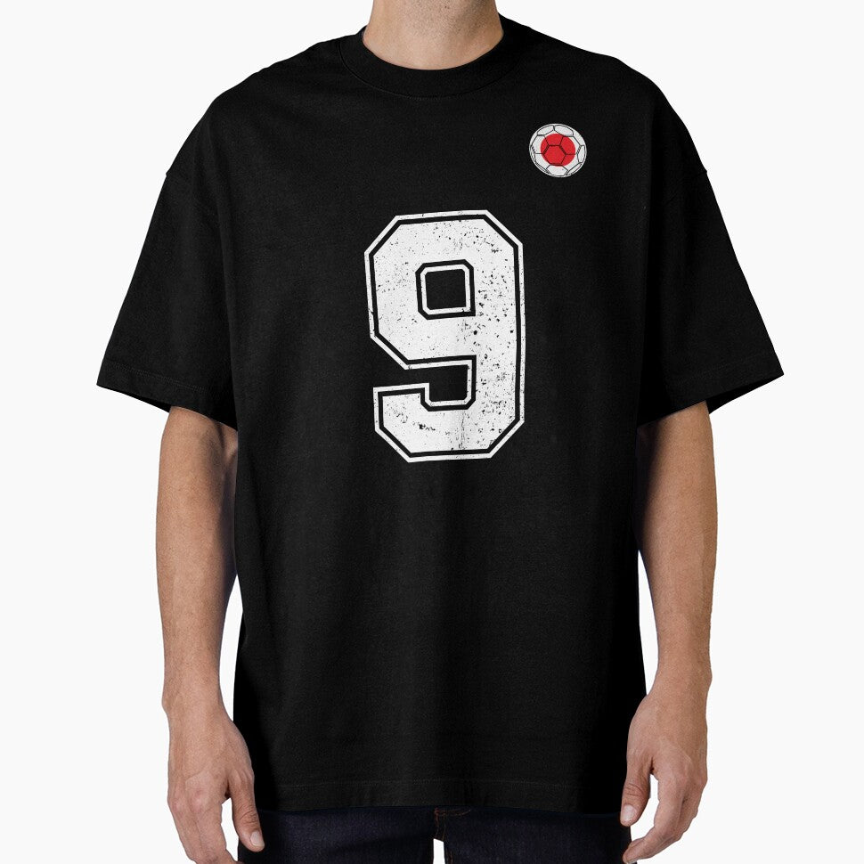 Japan Soccer Number 9 Vintage Sports Fan by LiviuGligoros