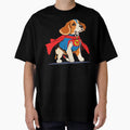 Beagle Superhero Sidekick Oversized T-Shirt Hoodie, Sweatshirt | PureTeeCo.com