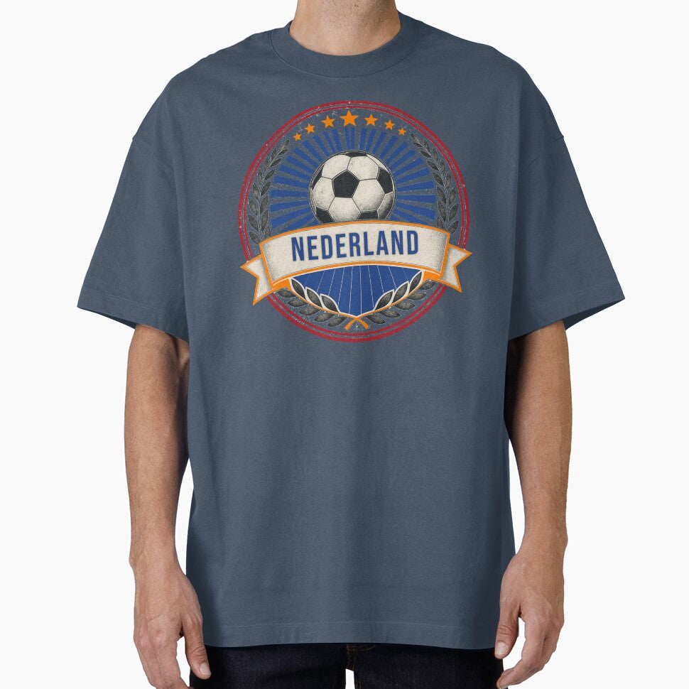 Netherlands Vintage Soccer Crest — Retro Nederland Football Badge Fan Emblem by icemanphotos