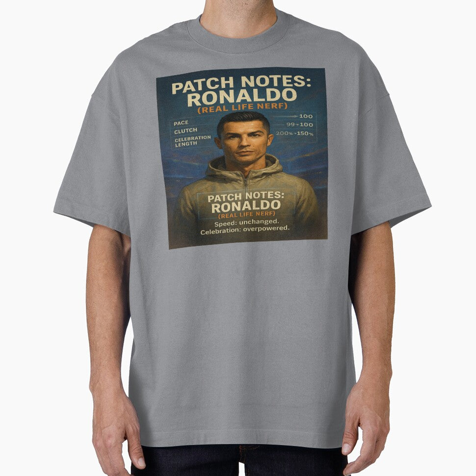 Patch Notes Cristiano Ronaldo — Real Life Nerf Football Gamer by POD DYNASTY | Original Print On Demand T-Shirt Graphics