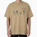 Four Soccer Geese Vintage Cartoon Penalty Kick by POD DYNASTY | Original Print On Demand T-Shirt Graphics