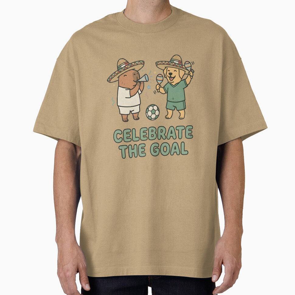 Celebrate The Goal Capybara Dog Sombrero Soccer by laughingshirts