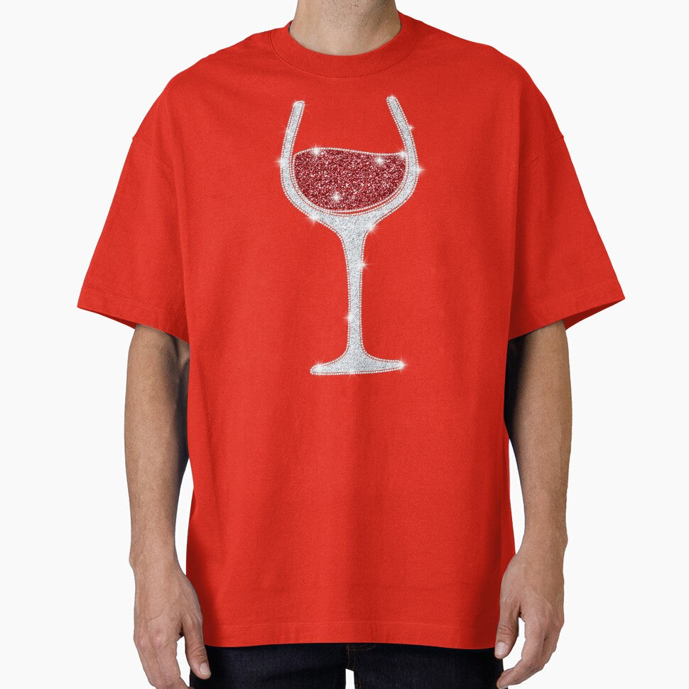 Burgundy Red Wine Glass, Funny Christmas T-Shirt by evaspark