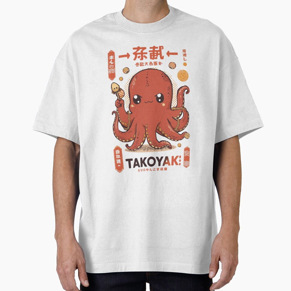 Cute Kawaii Octopus Japanese Takoyaki Monster Anime T-Shirt by MattariShop