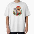 adorable dog and cat christmas holiday print by dcrc