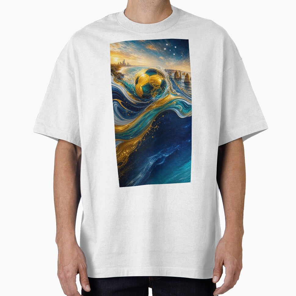 Ocean Waves Australia Soccer Fan Art | Illustration | 2026 Soccer Tournament by BrickByDream