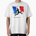 France Soccer Player Art — French Football Flag Action Fan Print by icemanphotos