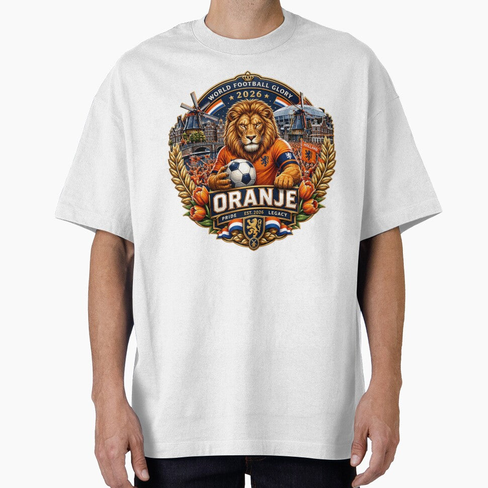 Oranje Lion Football Fan Crest by Retro Arabica