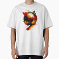 Football in black, red, and gold paint splatters, Germany by LiskoDesign
