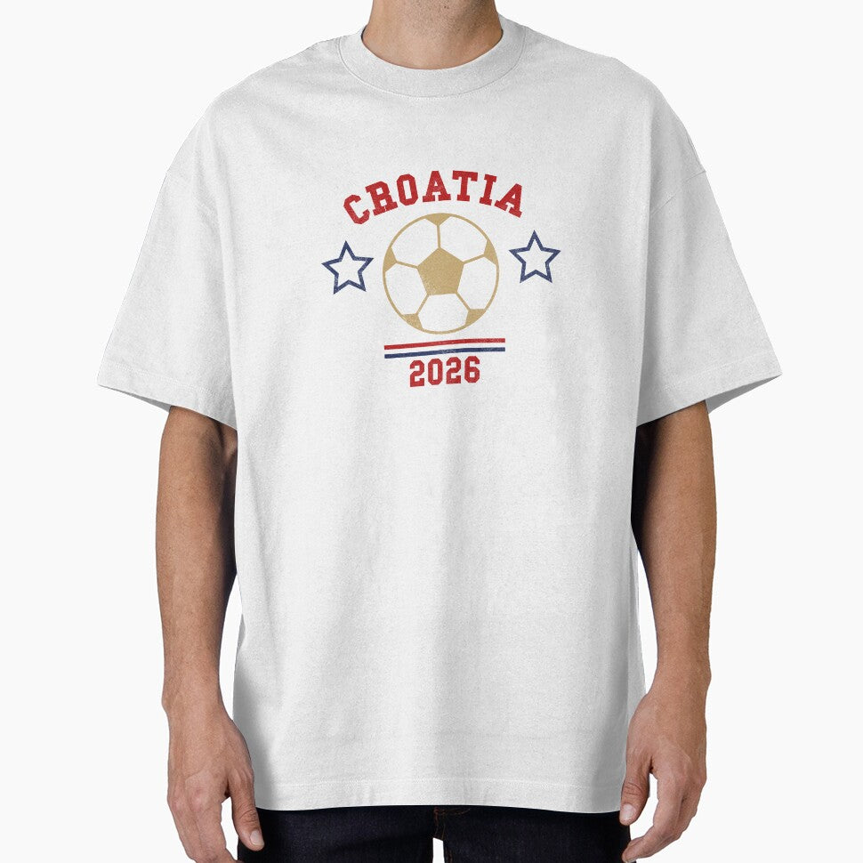 Croatia Football Vintage Tee 2026 by C & T ArtLab
