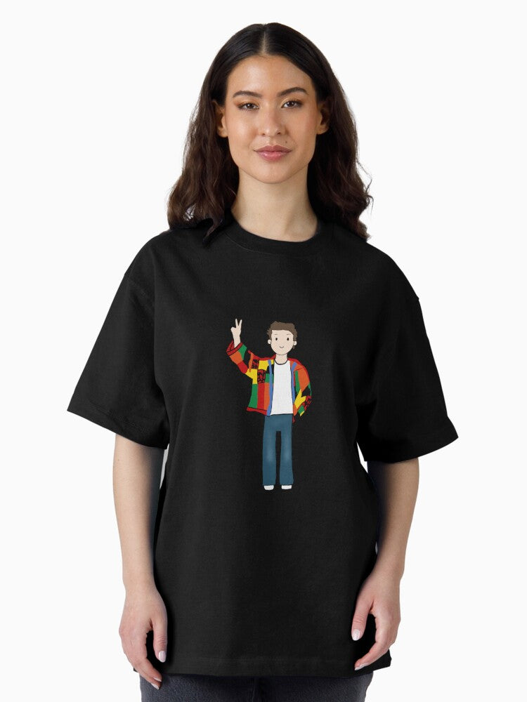 HS Cardigan Oversized T-Shirt Hoodie, Sweatshirt | PureTeeCo.com (Image 2)