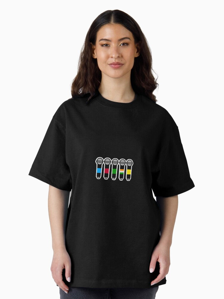One Direction Microphones Oversized T-Shirt Style002 Hoodie, Sweatshirt | PureTeeCo.com (Image 2)