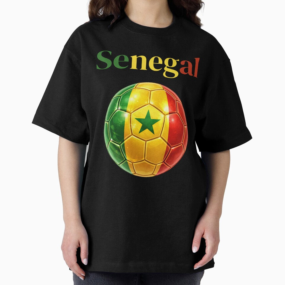 Senegal Soccer Ball Green Yellow Red Football Design African Flag Sports Fan Gift by ArtSpark Studio