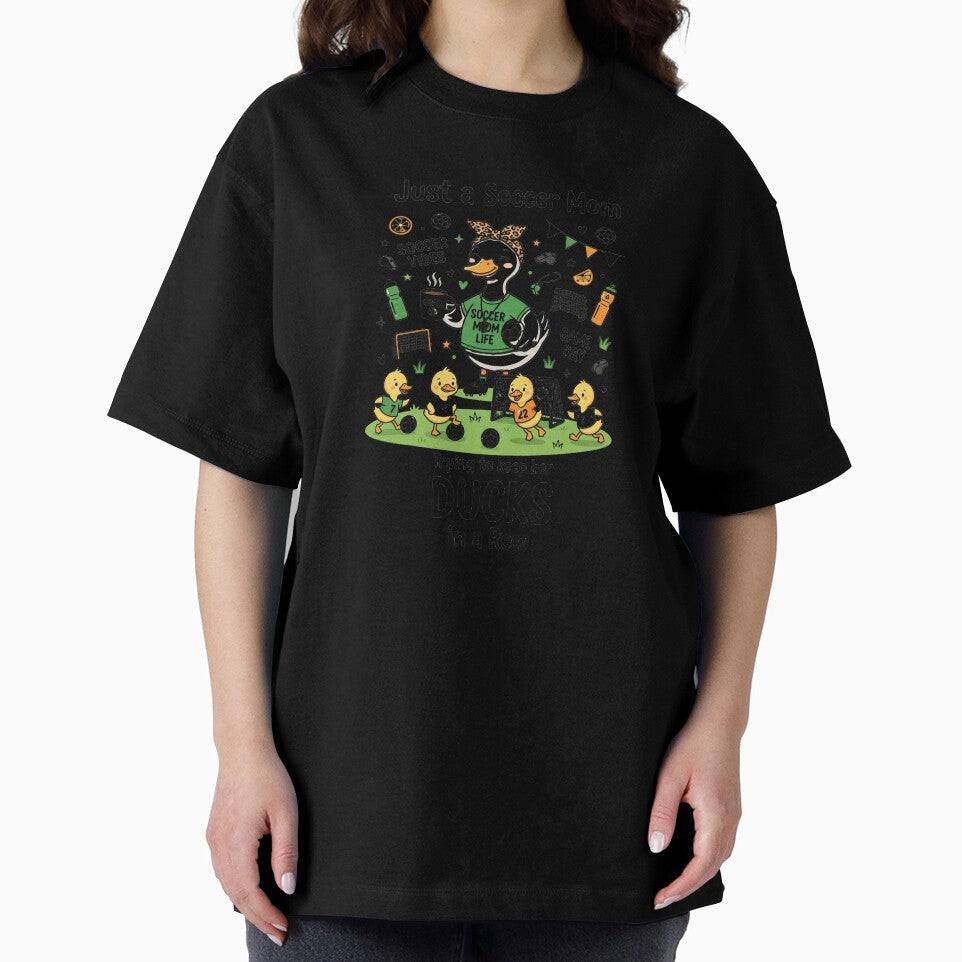 Just a Soccer Mom Trying to Keep Her Ducks in a Row Cute Game Day Duck Design by Winarrts