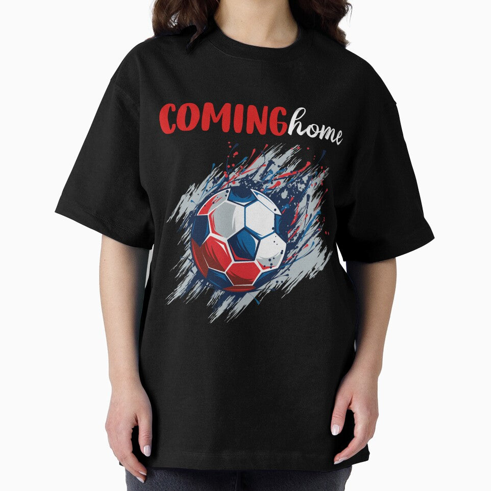 Coming Home Football Red White Blue and Grey by Labradoodlesetc