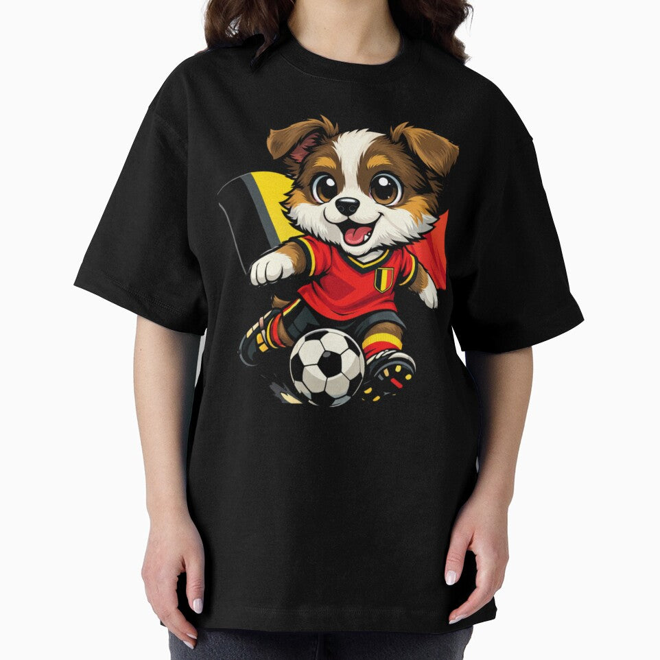 Belgium Puppy Soccer Player Dog Football Fan by Tsugraf Designs