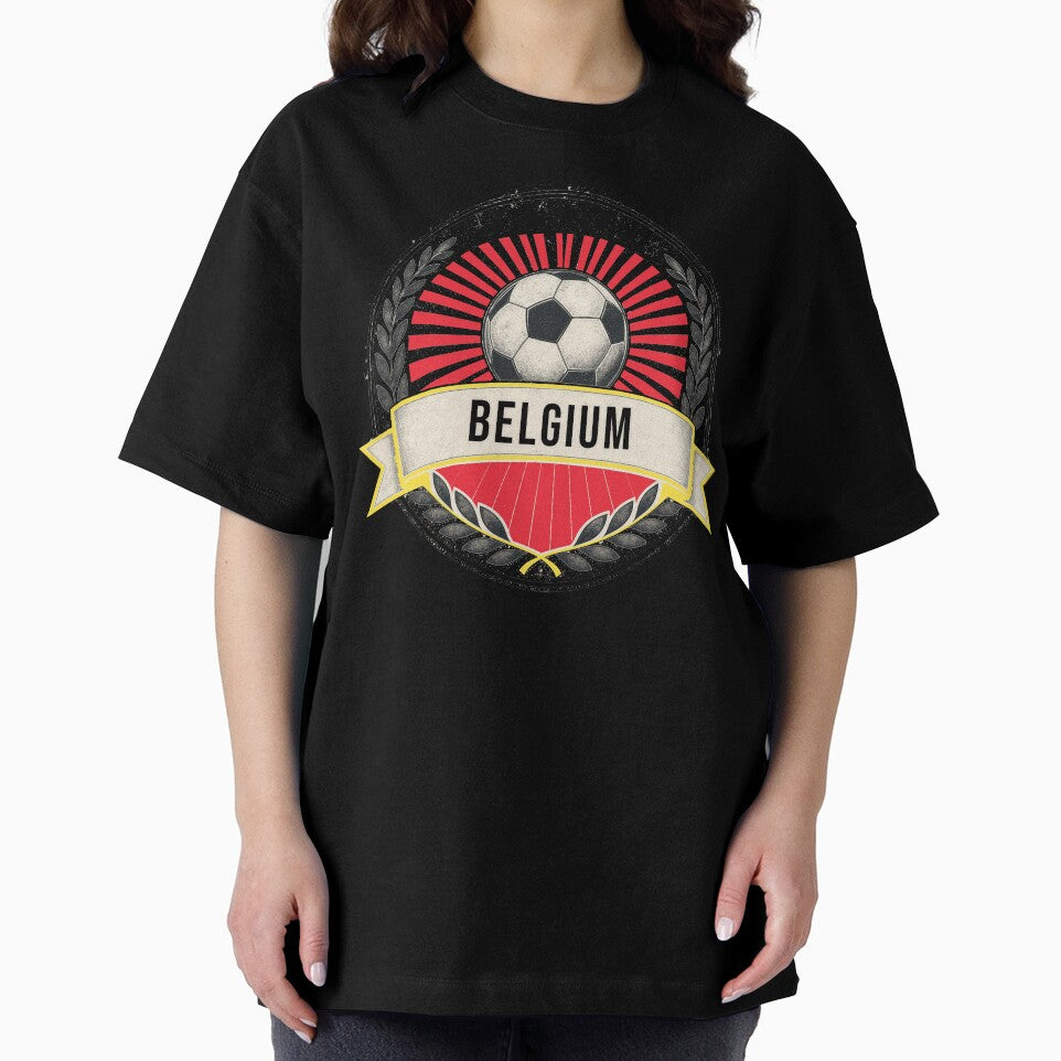 Belgium Vintage Soccer Crest — Retro Belgian Football Badge Fan Emblem by icemanphotos