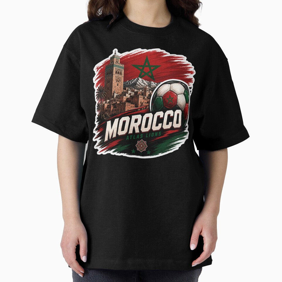 Morocco Football Sticker for Fans Who Feel the Passion of the Game | Soccer Aesthetic Design by shlepyart