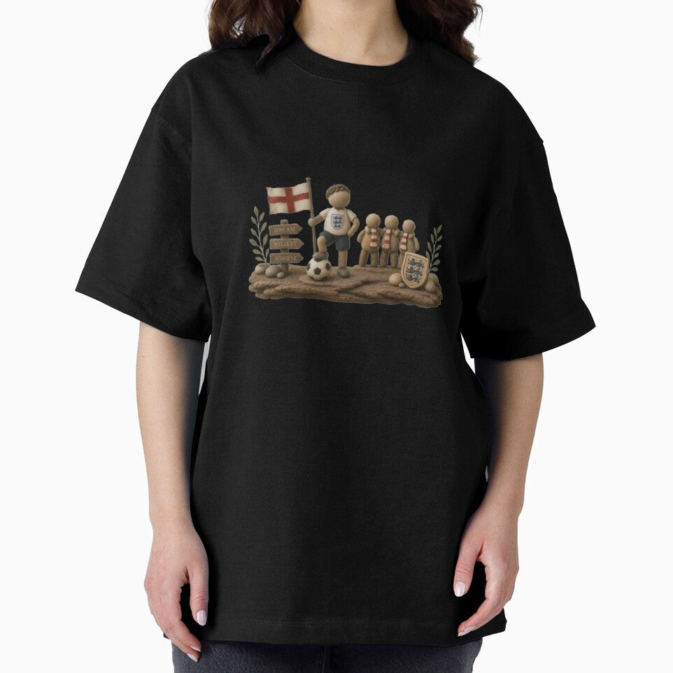 England Football Legacy Pebble Art Shirt | England Soccer Fan Gift | Three Lions Inspired Football Design | English Pride Tee by PebbleMood