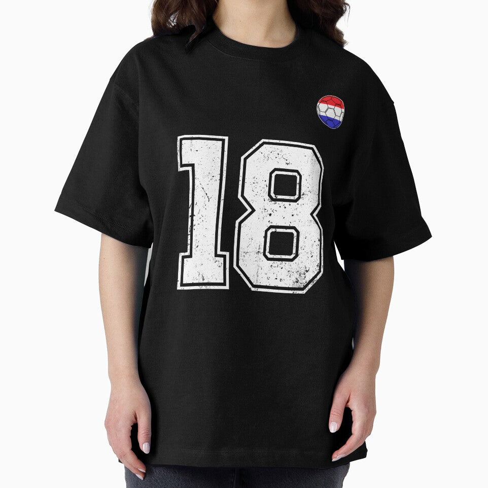Netherlands Soccer Number 18 Vintage Sports Fan by LiviuGligoros
