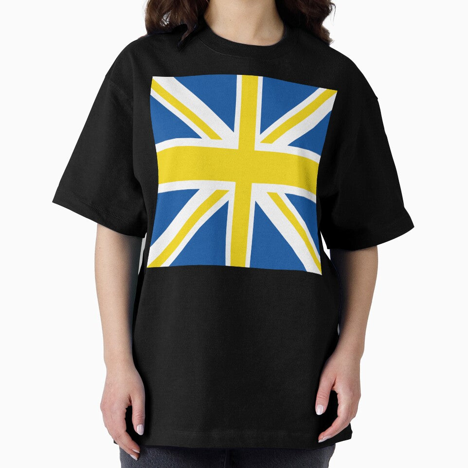 Leeds Blue White Yellow Union Jack Flag by Sporting Colour