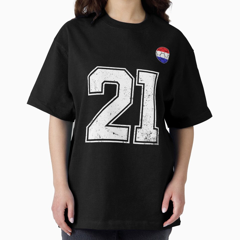 Netherlands Soccer Number 21 Vintage Sports Fan by LiviuGligoros