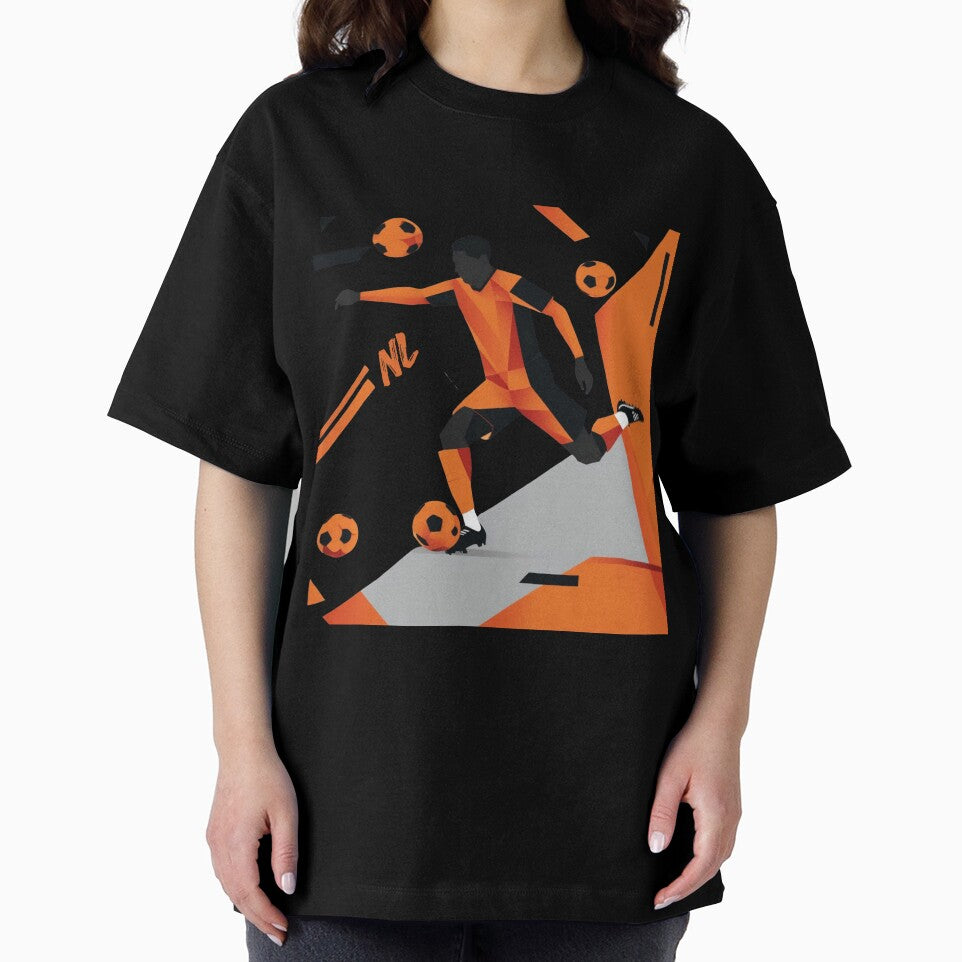 Modern Dutch Football Player Geometric Silhouette Art by PMTaurus