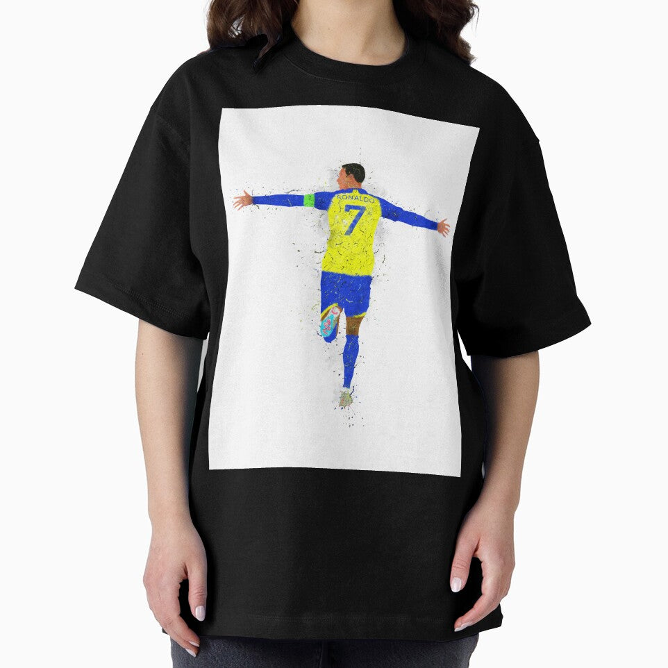 Cristiano Ronaldo Al Nassr Football by AronArtGallery