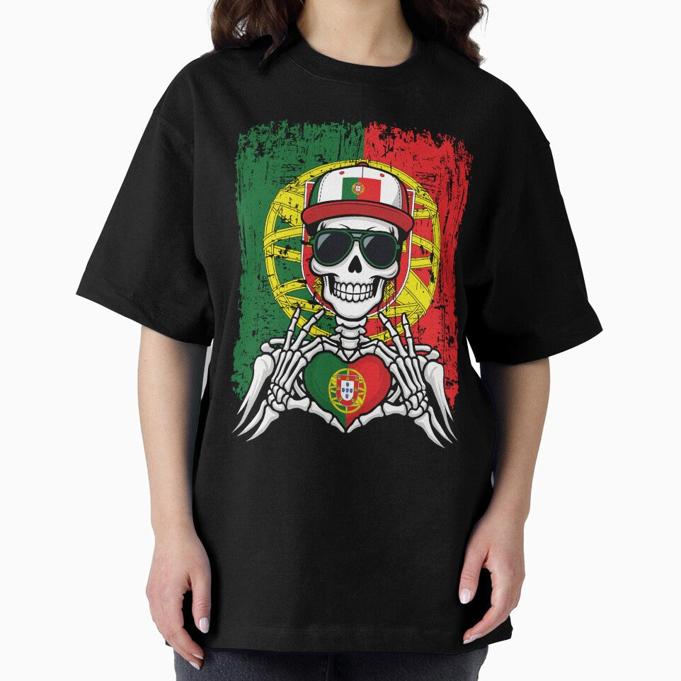 Portuguese Pride Skeleton Art Tee by Colorful Designs