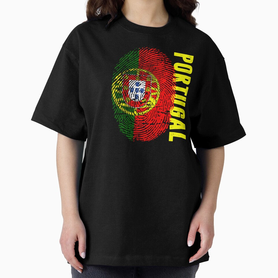 Portugal Flag Fingerprint DNA Portuguese by PartyShirts1