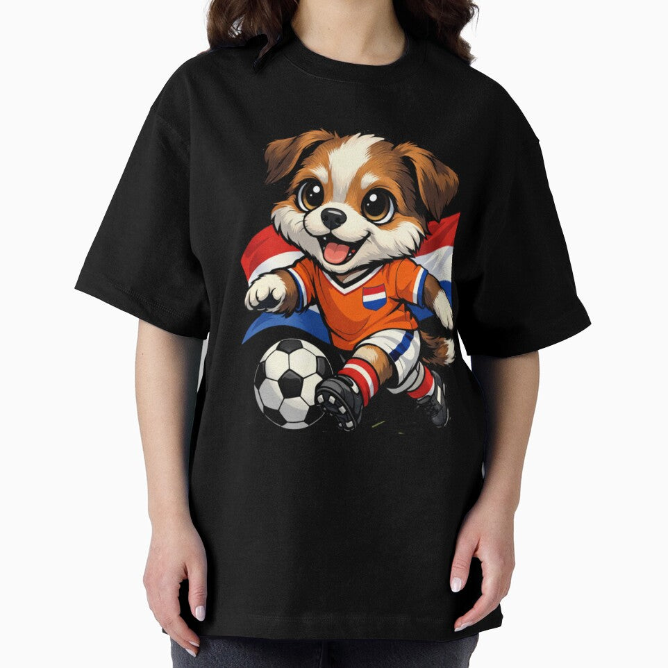 Dutch Soccer Dog Mascot Netherlands Flag by Tsugraf Designs