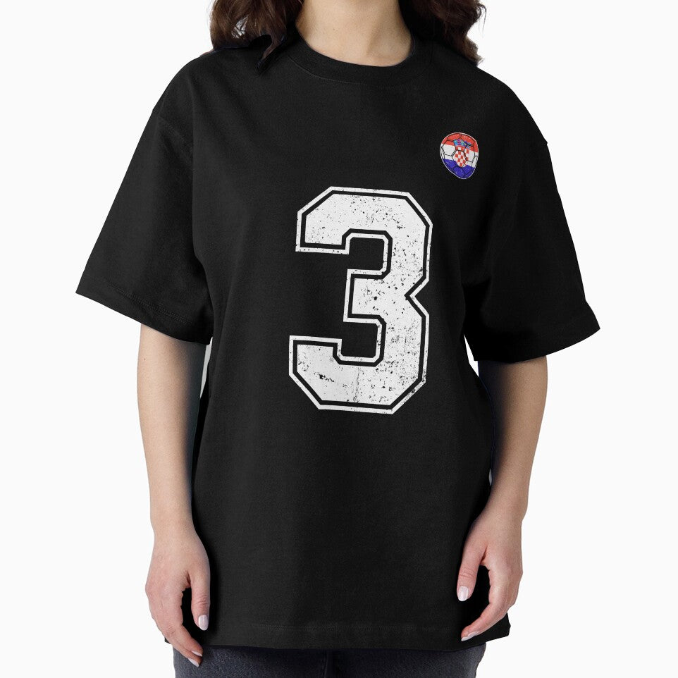 Croatia Soccer Number 3 Vintage Sports Fan by KristenosNehk