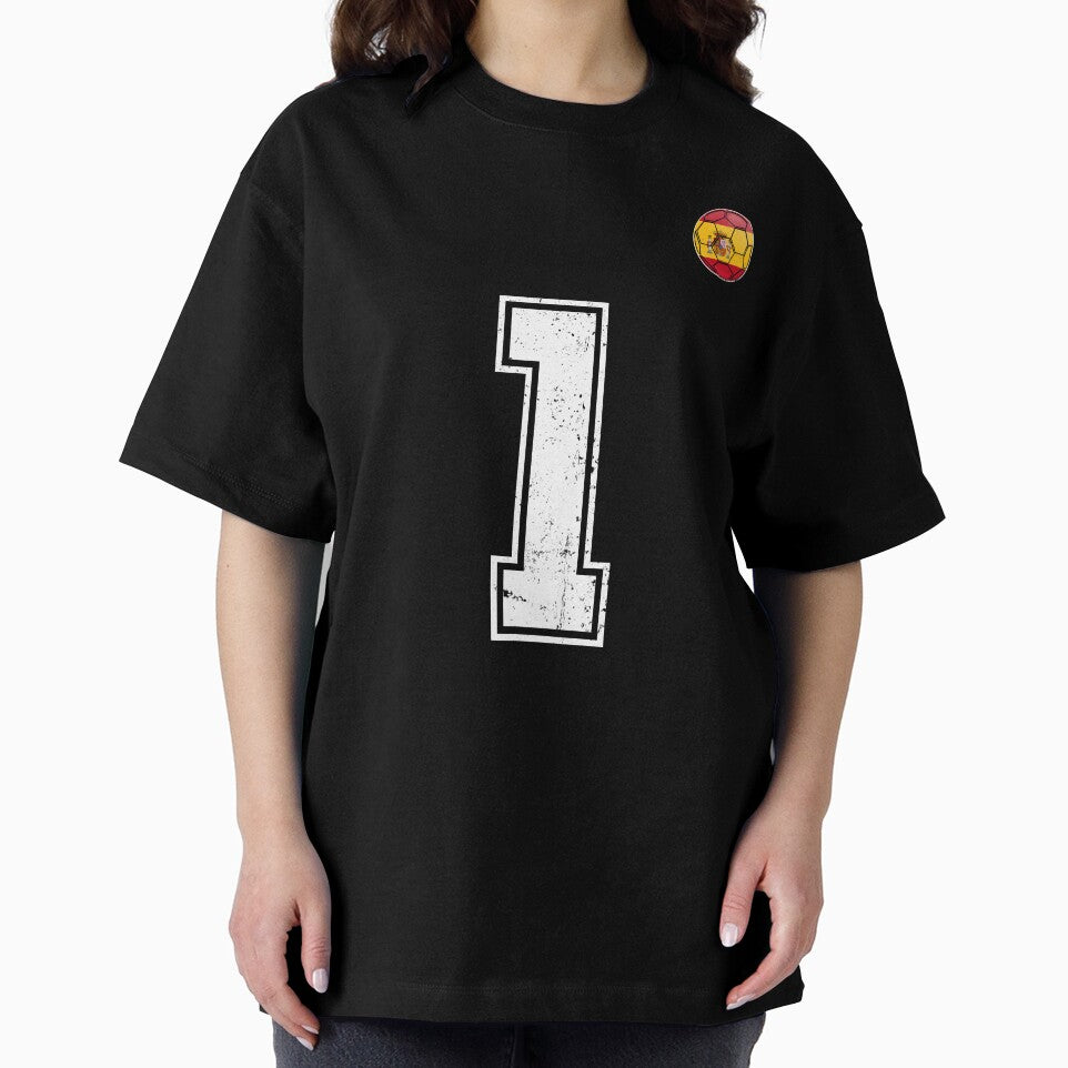 Spain Soccer Number 1 Vintage Sports Fan by KristenosNehk