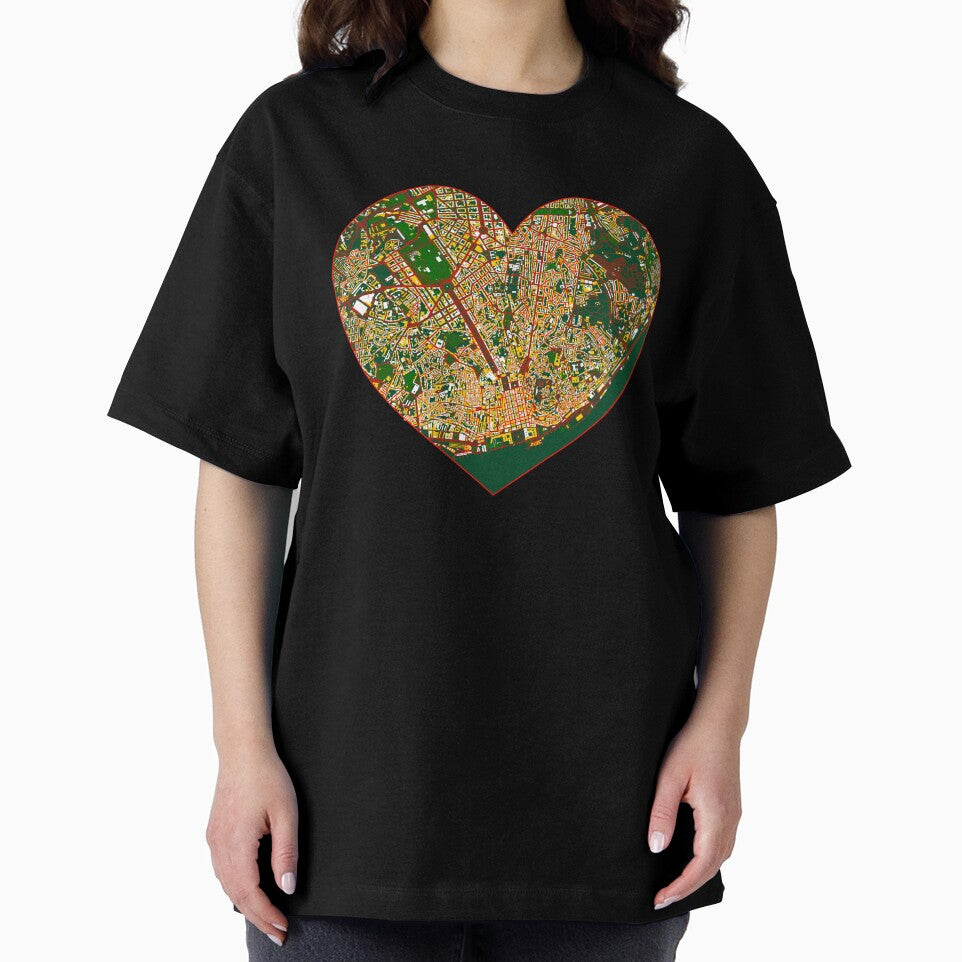Lisbon Heart Map – Portuguese Football Inspired City Art by BottleGnome
