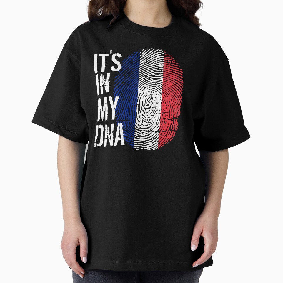 France Flag Fingerprint - It's in my DNA French by PartyShirts1