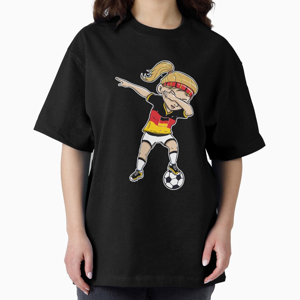 Dabbing Soccer Player Funny Germany Fan graphic girl by Pummli