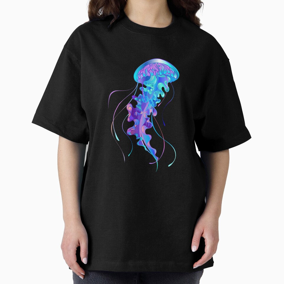 Blue Jellyfish Watercolor by The Love Quill