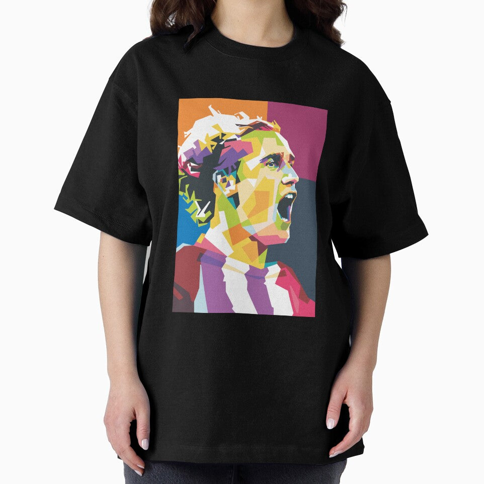 Antoine Griezmann in Popart Portrait Style by Limada Iqbal